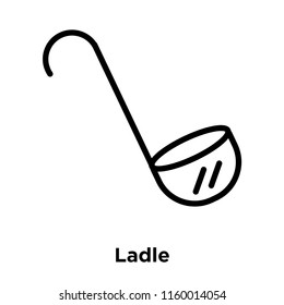 Ladle icon vector isolated on white background, Ladle transparent sign , line or linear sign, element design in outline style