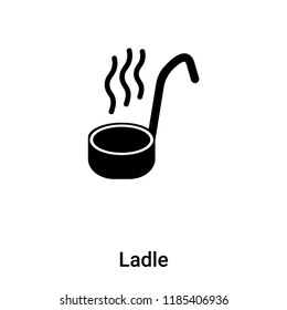 Ladle icon vector isolated on white background, logo concept of Ladle sign on transparent background, filled black symbol