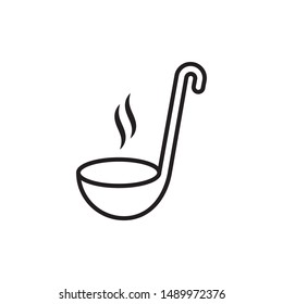 Ladle icon vector. Kitchen ladle soup symbol illustration. Simple design on white background.
