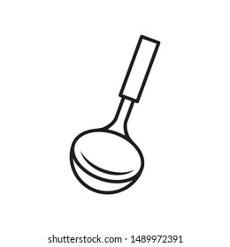 Ladle icon vector. Kitchen ladle soup symbol illustration. Simple design on white background.
