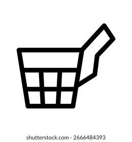 Ilustración de diseño de símbolo de Vector de icono de cucharón