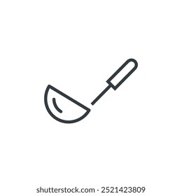 Ladle kitchen utensil soup icon, vector illustration