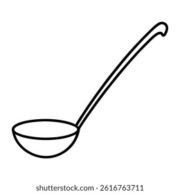 ladle line art vector icon simple and clean.