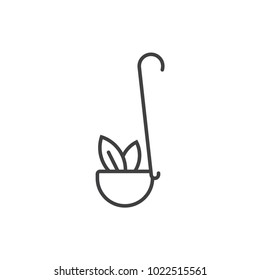 Ladle line icon.