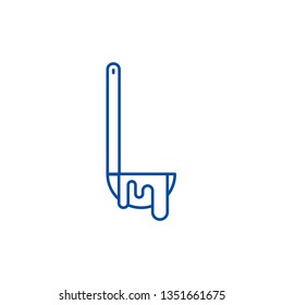 Ladle line icon concept. Ladle flat  vector symbol, sign, outline illustration.