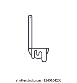 Ladle line icon concept. Ladle vector linear illustration, symbol, sign