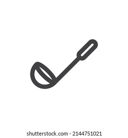 Ladle line icon. linear style sign for mobile concept and web design. Soup ladle outline vector icon. Symbol, logo illustration. Vector graphics