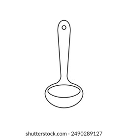 Ladle line Icon, Ladle Spoon Vector