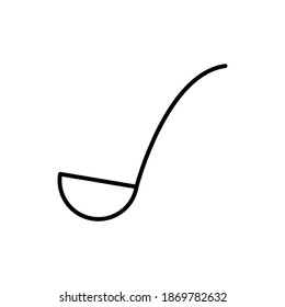 Ladle line icon vector trendy style