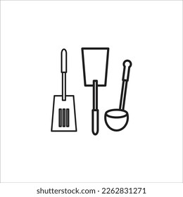 ladle line vector new icon