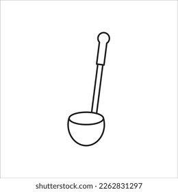 ladle line vector new icon