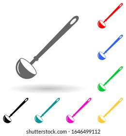 ladle multi color style icon. Simple glyph, flat vector of kitchen tools icons for ui and ux, website or mobile application