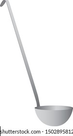 Ladle professional for work in the kitchen. Vector illustration.