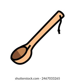 cuchara sauna color icono Vector. cuchara sauna signo. aislado símbolo ilustración