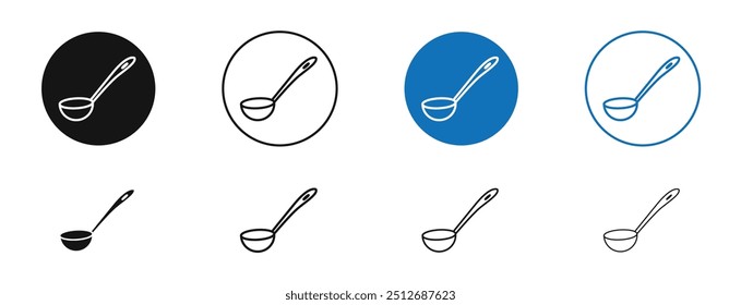 Ladle in set in black and blue color