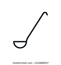 Icono de vector de línea simple de ladle.