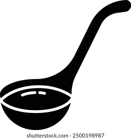 Ladle solid glyph vector illustration