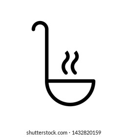 Ladle soup cook icon vector