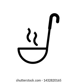 Ladle soup cook icon vector