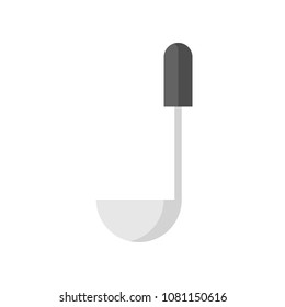 Ladle soup, Kitchen utensil Flat design icon vector