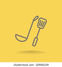 ladle spatula icon