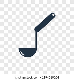 Ladle vector icon isolated on transparent background, Ladle transparency logo concept