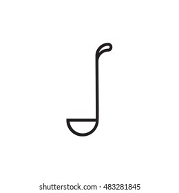 Ladle vector icon, pictogram, vector eps, eps10, image jpeg