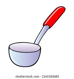 ladle vector illustration,isolated on white background,top view