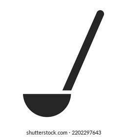 Ladle, icono de contorno vectorial. Ilustración vectorial utensilios de cocina sobre fondo blanco. Icono de ilustración de esquema aislado de ladle .