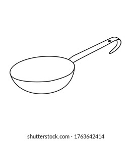 Ladle for water. Hand drawn vector illustration in doodle style, isolated on a white background.
