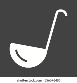 Ladle, white, utensil icon vector image. Can also be used for food iconset. Suitable for use on web apps, mobile apps and print media.