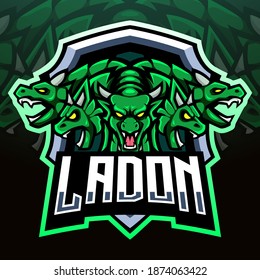 Mascota Ladon. diseño de logotipo de apoyo