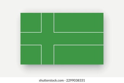 Ladonia .Detailed flag on white background. Vector illustration