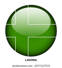 LADONIA flag button on white background