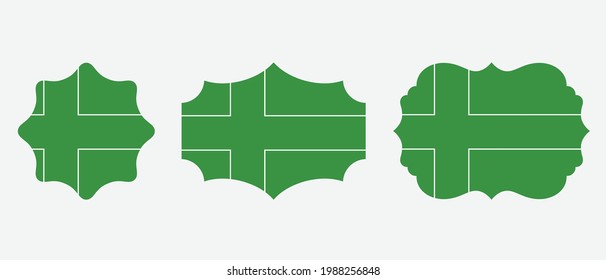 Ladonia flag. flat icon symbol vector illustration