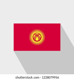 Ladonia flag Long Shadow design vector