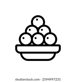 Ladoo Outline Icon. Ladoo Icon