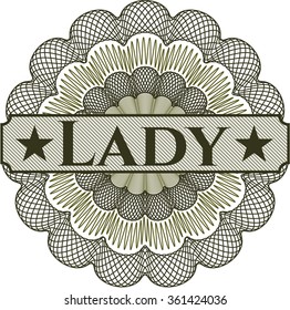 Lady abstract linear rosette