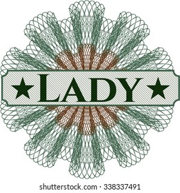 Lady abstract rosette