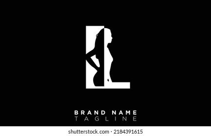 Letras Lady Alphabet Iniciales logo monograma L
