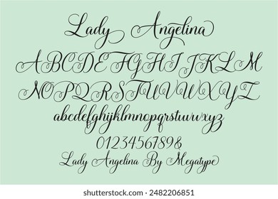Lady Angelina Script es una tipografía dulce.