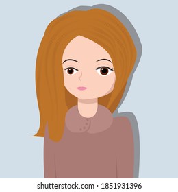 lady avatar concept. Creative idea design for template, brochure or presentation.