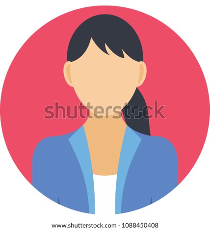 
A lady avatar in formal appearance 
