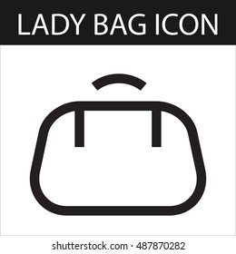 Lady bag icon