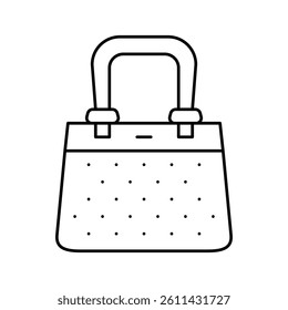 lady bag woman line icon vector. lady bag woman sign. isolated contour symbol black illustration