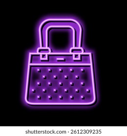 lady bag woman neon light sign vector. lady bag woman illustration