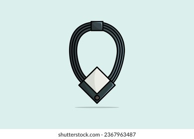 Lady Beautiful Necklace Design vector illustration. Beauty fashion objects icon concept. New arrival women evening event Necklace vector design.