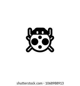 Lady Beetle Icon. Vector Lady Beetle