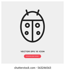 Lady beetle vector icon