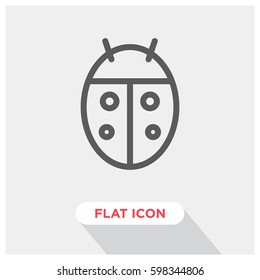 Lady beetle vector icon